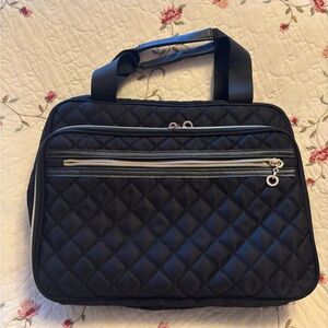 Quilted Black Make-Up Bag